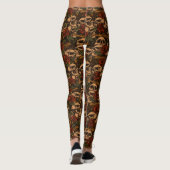 Skulls Guns Rose Dark Tattoo Art Leggings (Rückseite)
