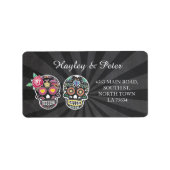 Skulls Halloween Address Labels Sticker Hochzeit Adressaufkleber (Vorne)