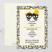 Skulls Halloween-Brautparty Einladung (Vorne/Hinten)