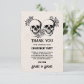Skulls Halloween Danke, dass du eine rustikale Kar Einladung (Stehend Vorderseite)