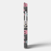 Skulls, Hearts on black background Case-Mate iPhone Hülle (Rückseite / Links)