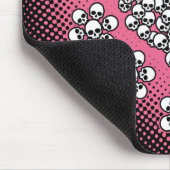 Skulls Herz und Blume Mousepad (Ecke)