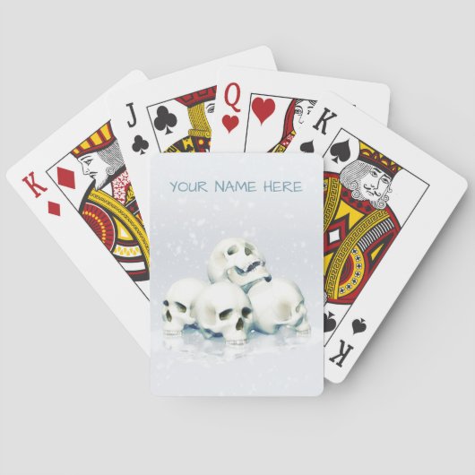Skulls im Schnee Spielkarten (Rückseite)