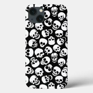 Skulls in Black Background Pattern Case-Mate iPhone Hülle