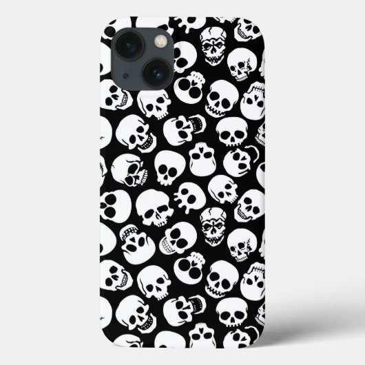 Skulls in Black Background Pattern Case-Mate iPhone Hülle (Rückseite)