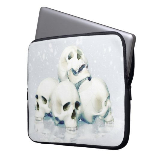 Skulls in the snow  laptopschutzhülle (Vorderseite Links)
