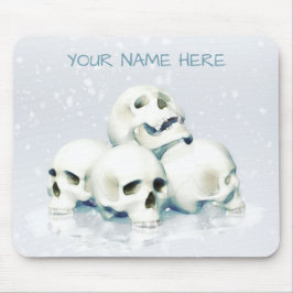 Skulls in the snow. Personalized Mousepad