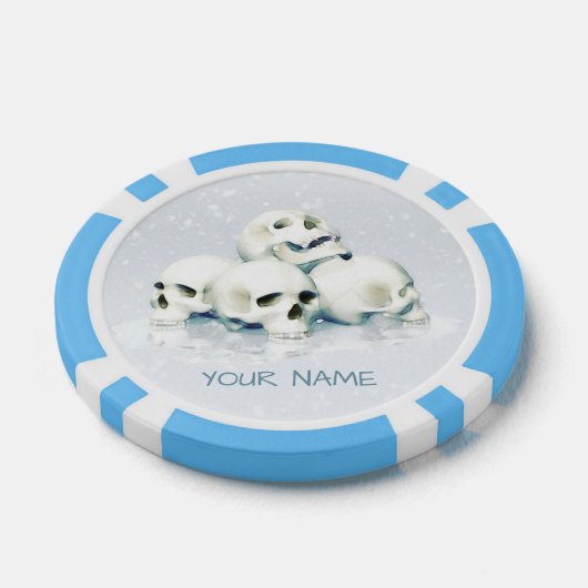 Skulls in the snow. Personalized Pokerchips (Einzeln)