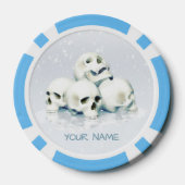Skulls in the snow. Personalized Pokerchips (Rückseite)