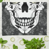 Skulls Küchen Handtücher Raven Designed Wohngestal (Gefaltet)