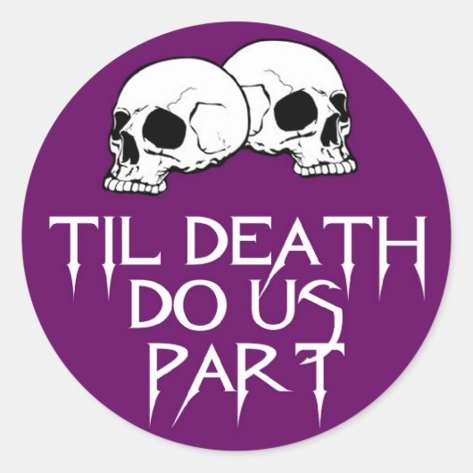 Skulls (Lila) Aufkleber (Vorderseite)