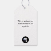 Skulls Lila gotische Gastgeschenk Hochzeit Geschenkanhänger (Rückseite)