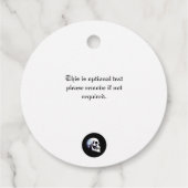 Skulls Lila gotische Gastgeschenk Hochzeit Geschenkanhänger (Rückseite)