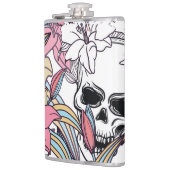 Skulls Lily Blume: Boho Vintag. Flachmann (Links)
