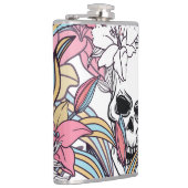 Skulls Lily Blume: Boho Vintag. Flachmann (Rechts)