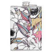 Skulls Lily Blume: Boho Vintag. Flachmann (Rückseite)