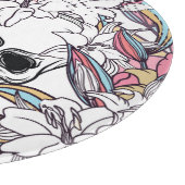 Skulls Lily Blume: Boho Vintag. Schneidebrett (Ecke)