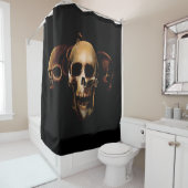 Skulls Mensch Schwarz Duschvorhang (Beispiel)