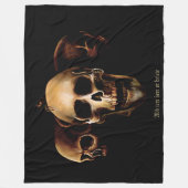 Skulls Mensch Schwarz Fleecedecke (Vorderseite)