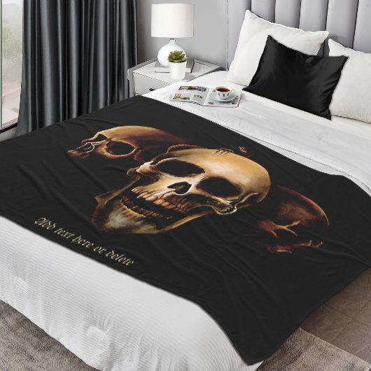 Skulls Mensch Schwarz Fleecedecke