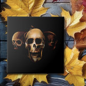Skulls Mensch Schwarz Fliese