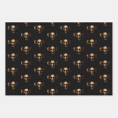 Skulls Mensch Schwarz Geschenkpapier Set (Vorderseite 3)