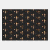Skulls Mensch Schwarz Geschenkpapier Set (Vorderseite)