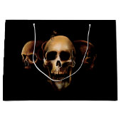 Skulls Mensch Schwarz Große Geschenktüte (Vorderseite)