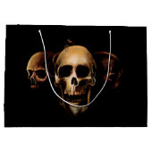 Skulls Mensch Schwarz Große Geschenktüte (Rückseite)