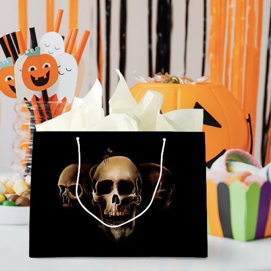 Skulls Mensch Schwarz Große Geschenktüte
