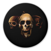 Skulls Mensch Schwarz Keramikknauf (Vorderseite)