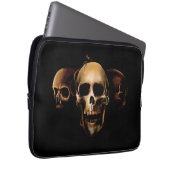 Skulls Mensch Schwarz Laptopschutzhülle (Vorne Rechts)