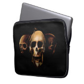 Skulls Mensch Schwarz Laptopschutzhülle (Vorderseite Links)