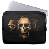 Skulls Mensch Schwarz Laptopschutzhülle (Vorderseite)