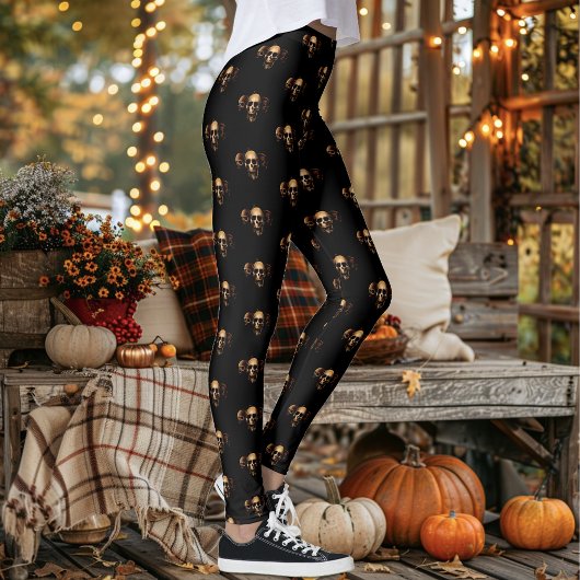 Skulls Mensch Schwarz Leggings