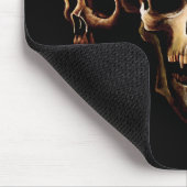 Skulls Mensch Schwarz Mousepad (Ecke)