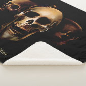 Skulls Mensch Schwarz Sherpadecke (3/4)