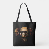 Skulls Mensch Schwarz Tasche (Rückseite)