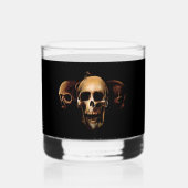Skulls Mensch Schwarz Whiskyglas (Vorderseite)