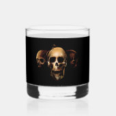 Skulls Mensch Schwarz Whiskyglas (Rückseite)