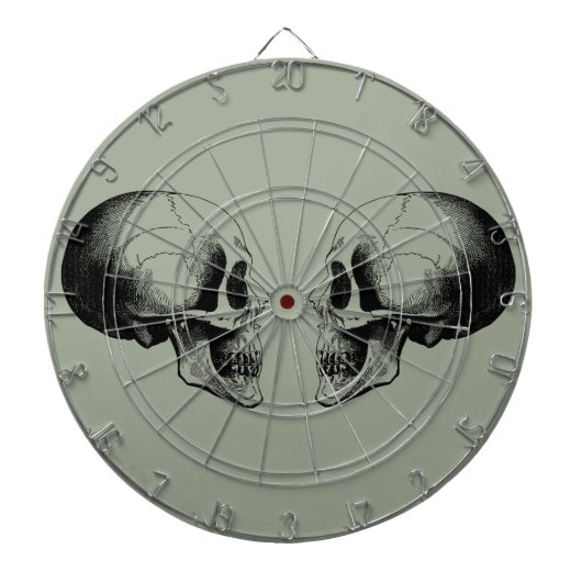 Skulls Metal Cage Gray Dartboard Dartscheibe (vorne)