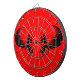Skulls Metal Cage Red Dartboard Dartscheibe (Vorderseite rechts)