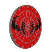 Skulls Metal Cage Red Dartboard Dartscheibe (Vorderseite Links)