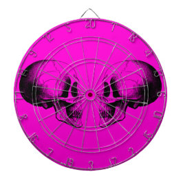 Skulls Metallkäfig Rosa Dartboard Dartscheibe