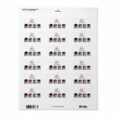 Skulls mit Hats Halloween-Adressmarken Adressaufkleber (Vorne)