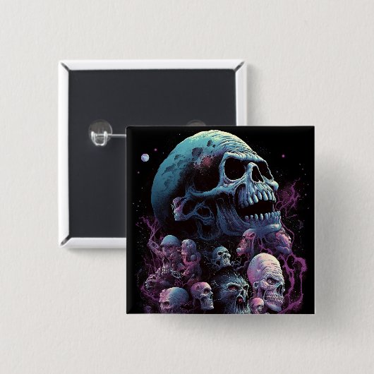 Skulls Monsters Horror Art Button (Vorne & Hinten)