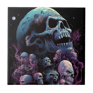 Skulls Monsters Horror Art Fliese