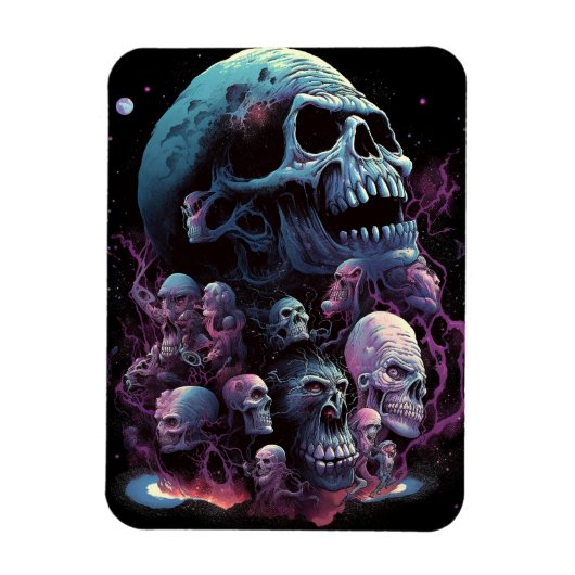 Skulls Monsters Horror Art Magnet (Vertikal)