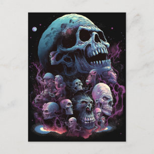 Skulls Monsters Horror Art Postkarte