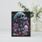 Skulls Monsters Horror Art Postkarte (Stehend Vorderseite)